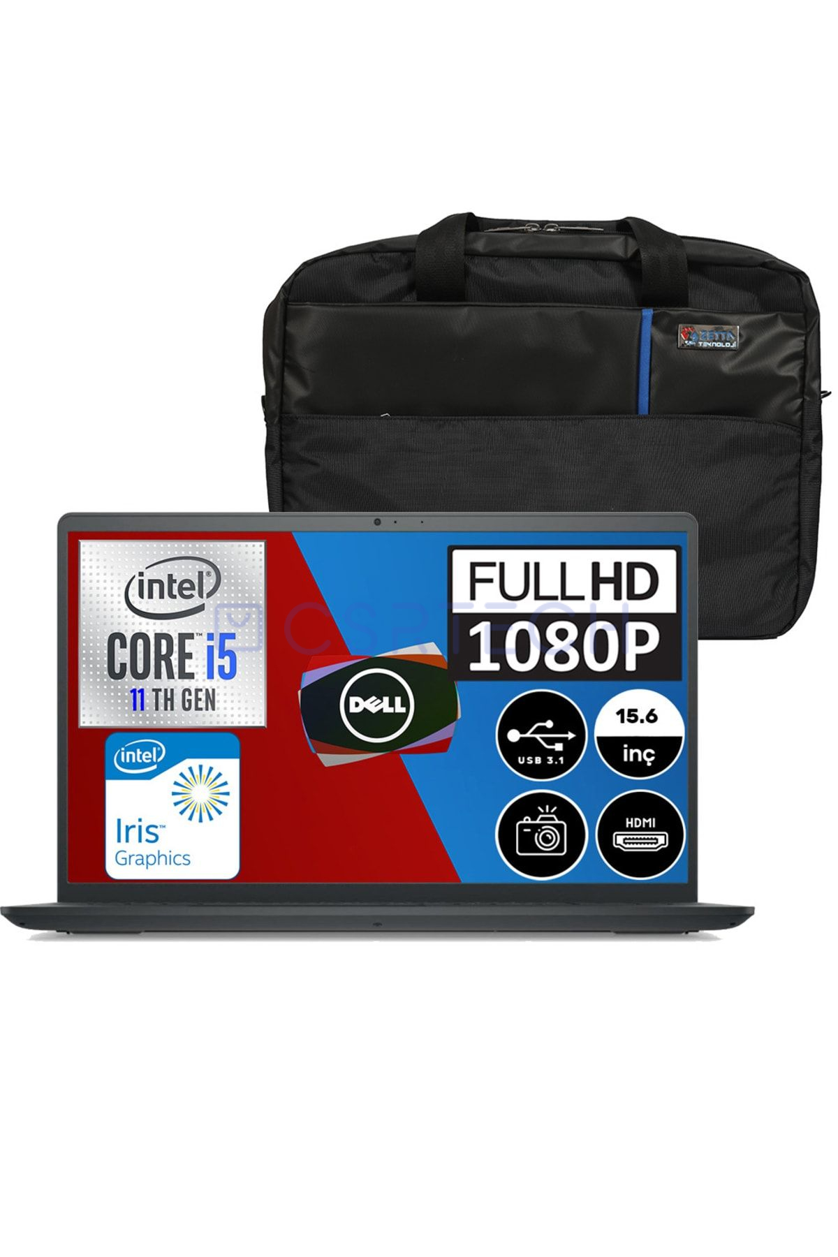 Ins 15 3511 Intel Core I5 1135g7 64gb 256gb Ssd 15.6" Fhd Ubuntu Fb1135u82n13 + Zetta Çanta