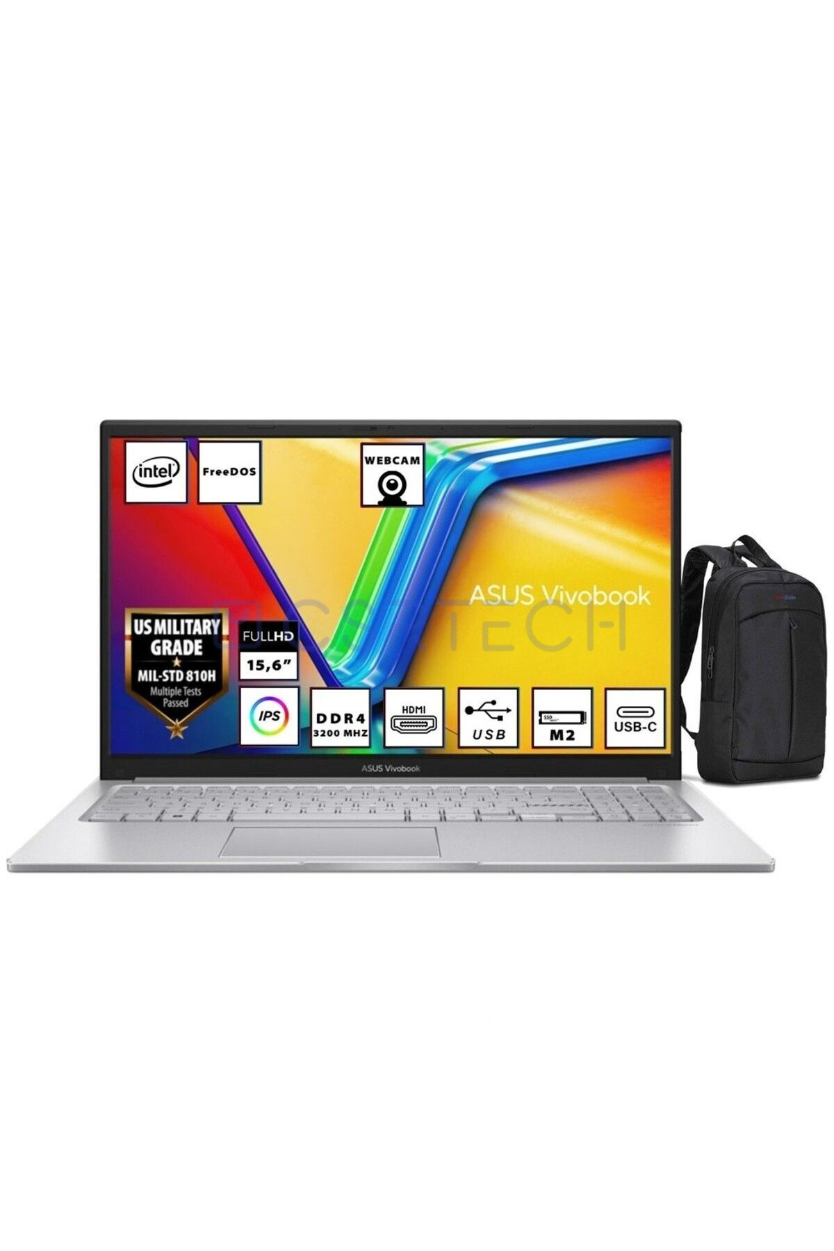 Vivobook X1504za-bq441 I7 1255u 16gb 1tb Ssd 15.6" Fhd Fdos Bilgisayar Wz Sırt Çantası Wz03